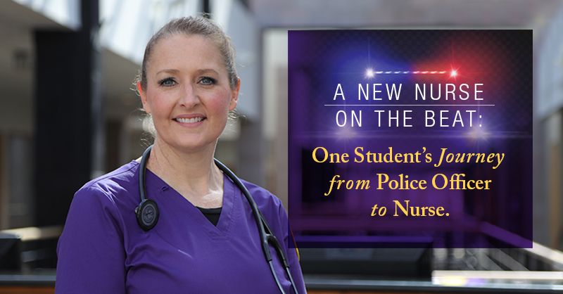 One student's journey from police office to nurse.