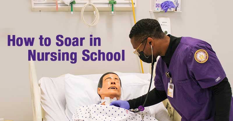How to soar in nursing school - CTX ABSN student in sim lab