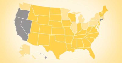 Map of Compact State Nursing License states